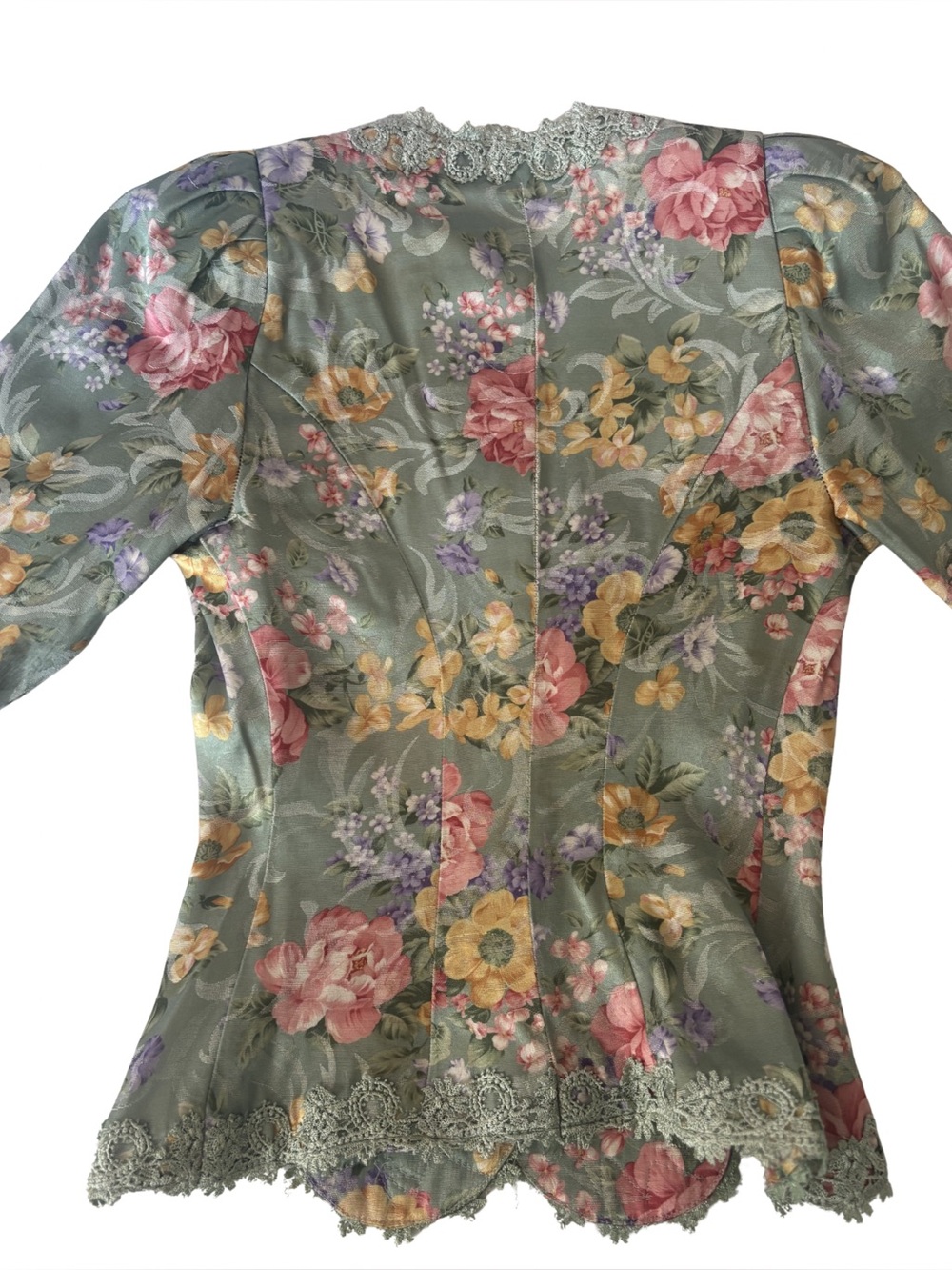 Victorian Coquette 80s / 90s Structured Button Down Top - Picture 7 of 10